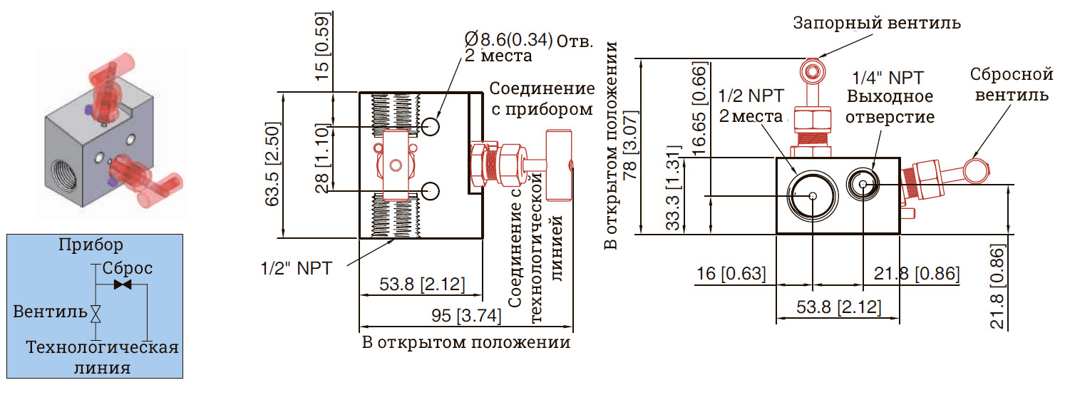 Манифольды Unilok - VMR2B-08N - схема
